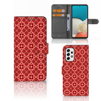 Samsung Galaxy A53 Telefoon Hoesje Batik Rood - thumbnail