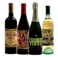 Fles etiket 8 stuks horror thema