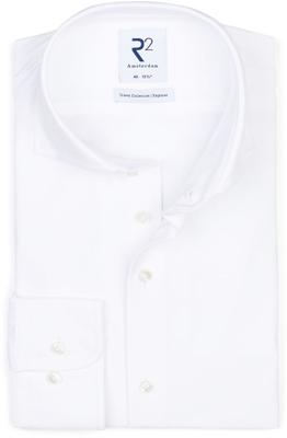 R2 Amsterdam Heren Overhemd Wit Jersey Widespread Modern Fit R2 Amsterdam Heren Overhemd Wit Jersey Widespread Modern Fit
