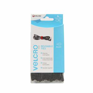 VELCRO® VEL-EC60388 Klittenband kabelbinder Om te bundelen Haak- en lusdeel (l x b) 200 mm x 12 mm Zwart 6 stuk(s)