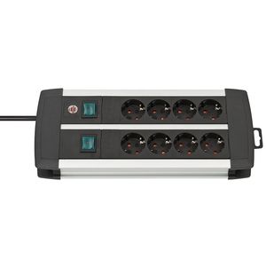 Brennenstuhl 1391000908 power uitbreiding 3 m 8 AC-uitgang(en) Binnen Zwart, Wit