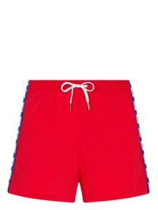 DSQUARED2 short de bain à bande logo - Rouge