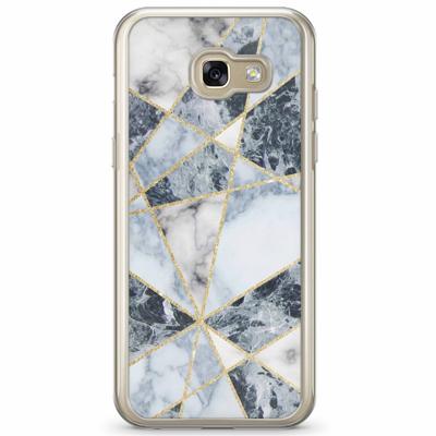 Samsung Galaxy A3 2017 siliconen hoesje - Marmer blauw Samsung Galaxy A3 2017 siliconen hoesje - Marmer blauw