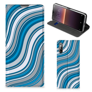 Sony Xperia L4 Hoesje met Magneet Waves Blue