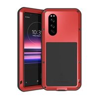 Love Mei Krachtige Sony Xperia 5 Hybrid Case - Rood