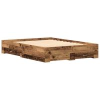 vidaXL Bedframe met lades Oude hout Gelamineerd hout 140 x 190 cm