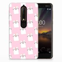 Nokia 6 (2018) TPU Hoesje Sleeping Cats