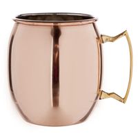 1x Cocktailbeker/cocktailglas Moscow Mule glad 450 ml koper - thumbnail