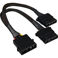 Sharkoon Y- Stroomadapter 4P Molex, 0,15m splitterkabel