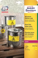 Etiket Avery Zweckform L6111-20 210x297mm geel 20stuks - thumbnail