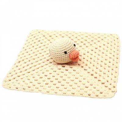 Naturezoo Knuffeldoekje Eend Gehaakt 10 Cm Beige