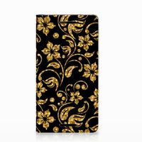 Nokia 2.1 2018 Smart Cover Gouden Bloemen