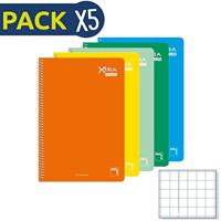 Pacsa Notitieboek Xtra Plus 80 vellen 4 x 4 hardcover, 90 g, verschillende kleuren - 5u