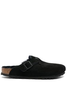 Birkenstock chaussons Boston en peau de mouton - Noir