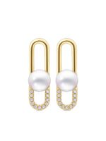 TASAKI boucles d'oreilles pendantes Collection Line Fine Link en or 18ct