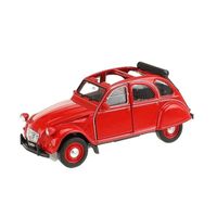 Modelauto Citroen 2CV cabrio rood 1:36