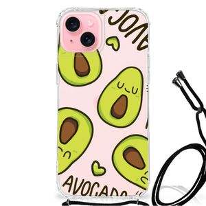 iPhone 15 Plus Stevig Bumper Hoesje Avocado Singing