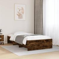 vidaXL Bedframe zonder matras hout gerookt eikenkleurig 90x200 cm