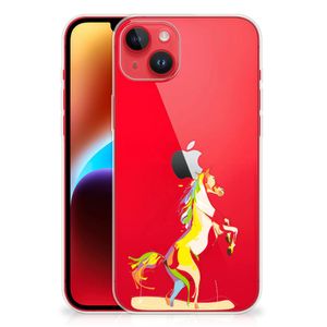 iPhone 14 Plus Telefoonhoesje met Naam Horse Color