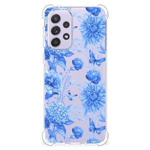 Case voor Samsung Galaxy A33 Flowers Blue