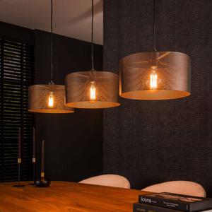 LifestyleFurn Hanglamp Samir 3-lamps - Artic Black