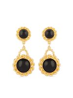 Susan Caplan Vintage boucles d'oreilles Rediscovered By Susan Caplan (années 1980) - Noir