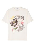 MSGM Kids t-shirt en coton à logo imprimé - Tons neutres