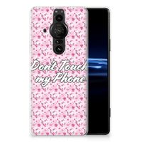 Sony Xperia Pro-I Silicone-hoesje Flowers Pink DTMP - thumbnail