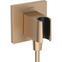 Hansgrohe Fixfit handdouchehouder incl.aansluitbocht Brushed Bronze 26889140 - thumbnail