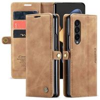 Caseme 013 Series Samsung Galaxy Z Fold4 Portemonnee Hoesje - Bruin - thumbnail