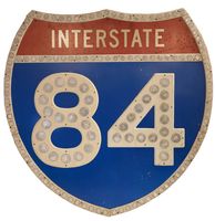 Interstate 84 Straatbord - Origineel - 91 x 91 cm - thumbnail