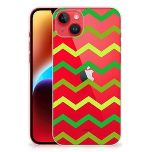 iPhone 14 Plus TPU bumper Zigzag Groen