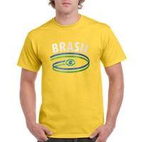 Shirts met vlag van Brazilie heren - thumbnail