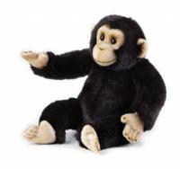 National Geographic knuffel chimpansee junior 30 cm pluche zwart