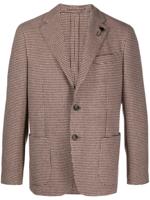 Lardini Blazer met pied-de-poule print - Beige