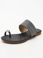 Pu Plain Summer Casual Slide Sandals