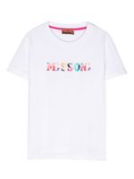 Missoni Kids t-shirt en coton à logo imprimé - Blanc - thumbnail