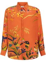 ETRO chemise en soie à fleurs - Orange