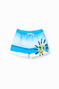 Zwembroek met strand - BLUE - L