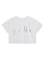 Givenchy Kids t-shirt crop en coton à logo - Blanc