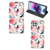 Motorola Moto G100 Smart Cover Butterfly Roses