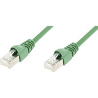 Telegärtner L00004A0055 RJ45 Netwerkkabel, patchkabel CAT 6A S/FTP 7.50 m Groen Vlambestendig, Snagless, Vlambestendig, Halogeenvrij, UL gecertificeerd 1