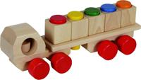 Nic vrachtwagen met bouwblokken hout 30 cm