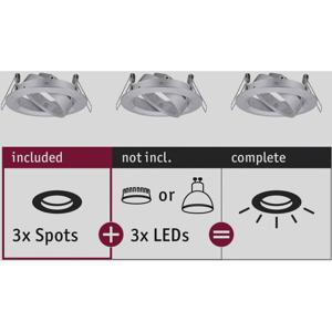 Paulmann 92490 EBL Choose Inbouwring Set van 3 stuks 10 W Aluminium (gedraaid)