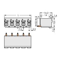 WAGO 2092-3175/200-000 Male behuizing (board) 2092 Totaal aantal polen: 5 Rastermaat: 7.50 mm Inhoud: 100 stuk(s)