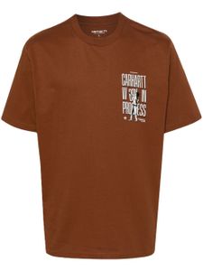 Carhartt WIP t-shirt Workaway en coton biologique - Marron