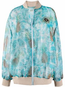 Philipp Plein veste bomber Pineapple Skies - Bleu