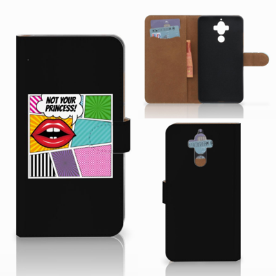 Huawei Mate 9 Wallet Case met Pasjes Popart Princess