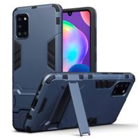 Qubits - Double Armor Layer hoes met stand - Samsung Galaxy A31 - Blauw
