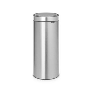 Brabantia Touch Bin afvalemmer 30 liter met kunststof binnenemmer - Matt Steel Fingerprint Proof